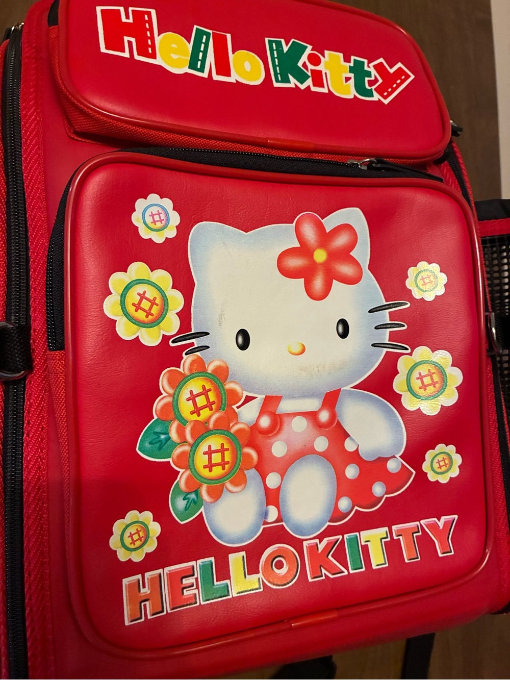 Vintage 90a kingstar Hello Kitty Red and Black back pack - Picture 2 of 16